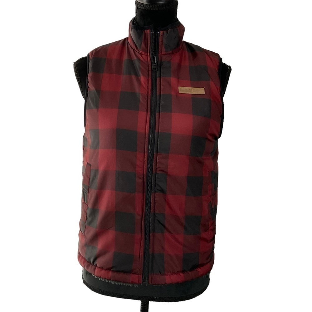 🎉 BUFFALO David Bitton Reversible Plaid Vest Size Medium